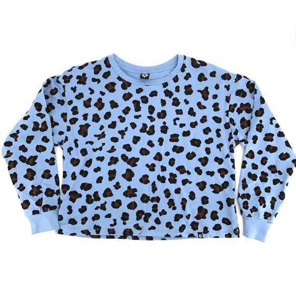 Circle X Sweaters - Circle X Leopard Print Crew Neck Sweatshirt